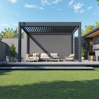 Bioclimatic Pare-soleil en aluminium imperméable pour parking Pergola de toit pour carports motorisés extérieurs Gazebo et Pergola