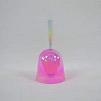HF Rose rouge lumière cosmique poignée en cristal bol chantant pour la guérison par le son bols chantants en cristal de Quartz de poche ensemble Instrument