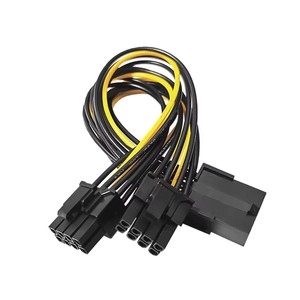 Dual PCIE 8-Pin Power Splitter 22cm 8-Pin ke Dual 8(6 + 2) Pin GPU kabel daya untuk kartu grafis canggih - Product Image 6