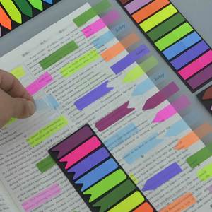 Marque-pages autocollants en PET imperméables, notes adhésives en plastique avec languettes fléchées, indicateurs de page faciles à utiliser - Product Image 4