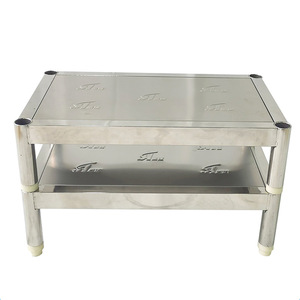 Stainless Steel Footstool Double Layer Square Durable Medical Surgical Step Adults Elderly Shoe Changing Bench - Product Image 1