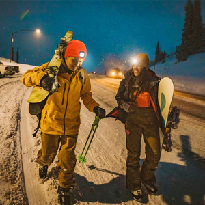 Зимняя теплая вязаная шапка с LED-подсветкой, унисекс, для ночного бега и ходьбы, защитная шапка с LED-освещением, перезаряжаемая шапка-бини для активного отдыха - Product Image 2