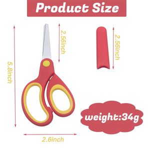 Tijeras de Acero Inoxidable de Grado Industrial para Zurdos, Pequeñas, Hechas a Mano, para Estudiantes y Niños, con Cabeza Recubierta y Mangos de Plástico - Product Image 2
