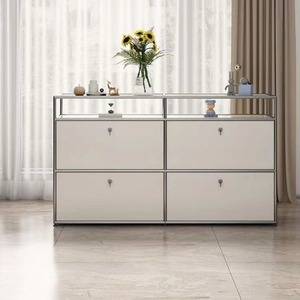 Buffet moderne en acier inoxydable, style INS, <span class=keywords><strong>meuble</strong></span> TV simple pour <span class=keywords><strong>salle</strong></span> <span class=keywords><strong>à</strong></span> <span class=keywords><strong>manger</strong></span> ou salon - Product Image 4