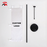 Bannière de table personnalisée imprimée pour restaurant, bar, magasin de détail, signalétique, mini-drapeau de table en polyester avec support