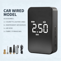 Compresseur d'air numérique portable multifonction sans fil pour voiture, 12V, avec affichage numérique, recharge USB, pour pneus