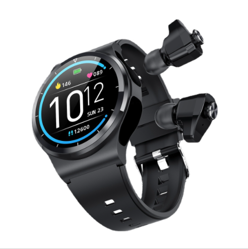 Cross-border Smart Watch 360mAh Large Capacity Watch TWS Dual Earphone  Two in One Call Smart Watch