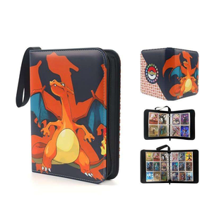 Carpeta Personalizable con 4 Bolsillos, Porta Tarjetas de Cuero PU, Envío Rápido, Directo de Fábrica, <span class=keywords><strong>Álbum</strong></span> para Guardar Tarjetas Coleccionables TCG - Product Image 3