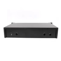 Chariot de distribution de fibres optiques ODF 48 ports, 19 pouces 2U, type tiroir, en acier laminé à froid noir mat, avec plateau de gestion des câbles