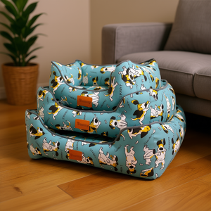 Cuccia Rettangolare per Cani Yommy con Cuscino Morbido, Taglia Piccola/Media/Grande, Stampa Cartoon, Imbottitura Rimovibile e Lavabile, Comoda - Product Image 3