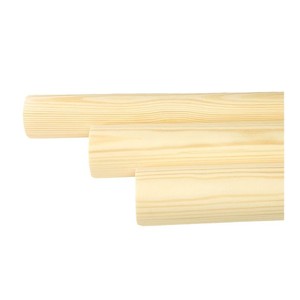Varillas Redondas de Madera de Pino, Madera Sólida de Color Natural para Manualidades y Fabricación de Muebles - Product Image 1