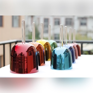 Núi mưa cao thạch anh pha lê hát Bát 432/440Hz 5.25-8.75 inch Màu đỏ C Lưu ý Chakra thiết kế chữa bệnh thủ công tinh thể khác - Product Image 6