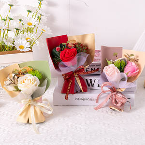 Mini bouquet de roses en savon DIY, parfum floral, boîte cadeau, souvenirs, directement de l'usine, boîte cadeau pour la Saint-Valentin, fleurs - Product Image 3