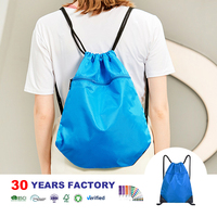Sac à dos à cordon en polyester de sport de haute qualité Sacs de sport étanches Sacs à dos à cordon avec logo personnalisé