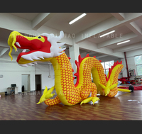 Dragon gonflable géant Dragon doré chinois suspendu Dragon volant Animal gonflable Cartoon pour décoration