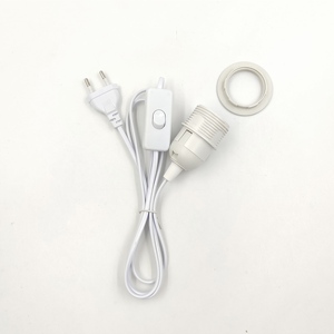 <span class=keywords><strong>Enchufe</strong></span> Redondo Europeo + Interruptor de Botón 303 + Portalámparas <span class=keywords><strong>E27</strong></span> de Media Rosca, Cable de Alimentación para Iluminación, Cable de Cobre Puro - Product Image 2