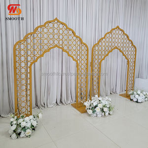 Arco Metálico Dorado para Decoración de Escenarios de Bodas Indias, Diseño Personalizado Estilo Árabe - Product Image 5