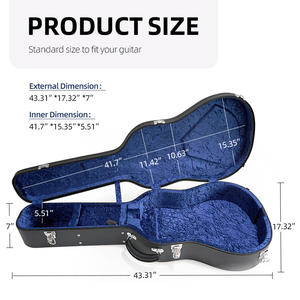 WSD 27 بوصة مباشرة من المصنع حقيبة صلبة للغيتار و Ukulele حقيبة أداة موسيقية متينة ضد الصلابة - Product Image 4