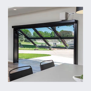 Portes <span class=keywords><strong>de</strong></span> <span class=keywords><strong>garage</strong></span> verticales inclinables modernes, antirouille, insonorisées, en verre fini, résistantes au vent, méthode d'<span class=keywords><strong>ouverture</strong></span> pliable, Digah - Product Image 1