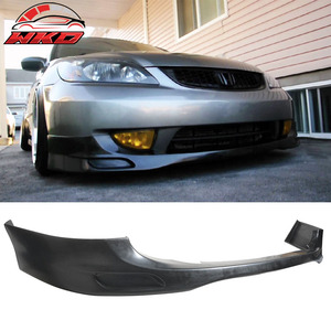 Convient uniquement aux Honda Civic Sedans 2004-2005, lèvre de pare-chocs avant style PDM, non peinte, noire - Product Image 1