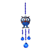 Venta caliente Ojo del diablo jardín decoración viento chimea gran búho piedra de cristal atrapasoles colgante coche colgante decoración del hogar atrapasoles