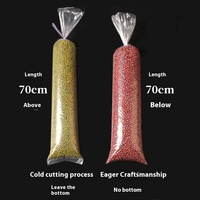 Haute pression PE poche plate Super Long mince Tube en plastique Transparent sac d'emballage en gros poche lampe Tube sac