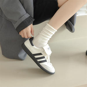 27Z printemps et automne rétro en forme de crème bouclés motif foncé mi tube pile <span class=keywords><strong>chaussettes</strong></span> <span class=keywords><strong>chaussettes</strong></span> respirantes pour les femmes - Product Image 5