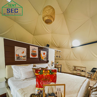 Dôme de tente igloo en polycarbonate UFO Star résistant aux UV et imperméable pour hôtel, disponible en 4m, 5m, 6m, 7m, 8m, 10m