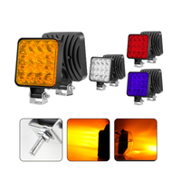 Nouvelle lampe de travail LED étanche ABS pour SUV, 16 LED carrées pour tout-terrain, camion, tracteur, 4x4, 12V