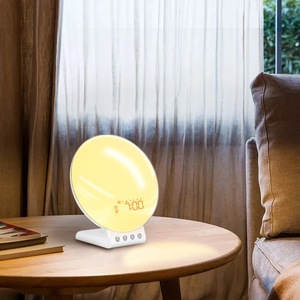 Trois-en-un 15W charge sans fil coloré <span class=keywords><strong>réveil</strong></span> analogique lever du soleil coucher <span class=keywords><strong>de</strong></span> soleil <span class=keywords><strong>réveil</strong></span> atmosphère lumière <span class=keywords><strong>bruit</strong></span> blanc - Product Image 2