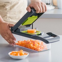 Huishoudelijke Multifunctionele Groentechopper Keukengereedschap Snel Gesneden In Blokjes Gesneden Aardappelen Shredder 12 In 1 Groentesnijder