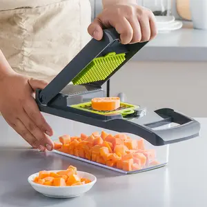 Household Multifunctional Vegetable Chopper Kitchen Tools Quick Cutting Diced Potatoes Shredder 12 In 1 Vegetable Cutter