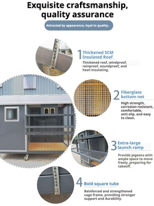 Buiten geïsoleerde, hittebestendige, anti-schok duivenhok, grote ren- en kweekduivenkooi, meerdere maten - Product Image 3