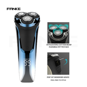 Afeitadora Rotativa Portátil para Hombre, Triple Cuchilla, Recargable, Impermeable IPX6, Pantalla LCD, Soporte en Alemán, para Cuerpo y Rostro - Product Image 4