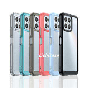 Coque acrylique transparente à cadre coloré de luxe Lichicase pour Honor X8 couverture rigide de Protection complète - Product Image 1