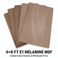 Panneaux de fibres de bois de densité moyenne standard 4 * 8, écologiques et sûrs, panneaux de fibres de bois E1 stables pour l'intérieur, prix de gros avantageux