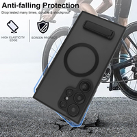 Étui de téléphone magnétique mat avec support pour Samsung Galaxy S26 S25 S24 Ultra Plus S23 FE S22, coque arrière avec béquille, Nouveaux produits 2026