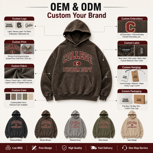 Felpa con Cappuccio da Uomo a Maniche Lunghe, Girocollo, in Cotone Pesante Stampato, Vestibilità Ampia, Casual per il Weekend e l'Estate - Product Image 4