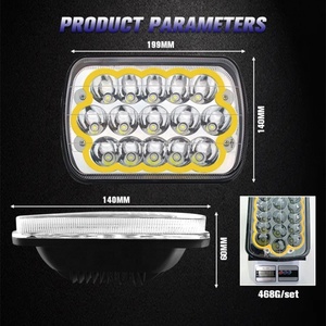 ไฟทำงาน LED 7x6 นิ้ว ไฟหน้า 7 นิ้ว H/L พร้อมไฟ DRL Halo ชุดไฟ LED 5x7 สำหรับรถออฟโรด ไฟหน้า LED สำหรับ JK JL ไฟ LED บาร์ 7 นิ้ว - Product Image 5