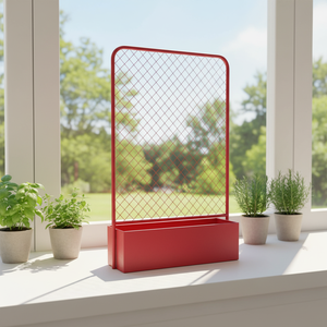 Vente directe usine : Treillis de jardinage en grille de fer minimaliste intégré avec structure d'escalade et jardinière pour balcons et espaces extérieurs - Product Image 2