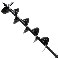 SHICHENG Tarière spirale 100 mm en oxyde noir pour puits de poteaux, outil de terrassement de jardin, pièce de rechange pour machine à forer le sol