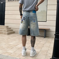 Shorts en jean déchirés pour hommes, taille basse, super stretch, style Y2K streetwear, délavé, vintage, décontracté, 5 poches