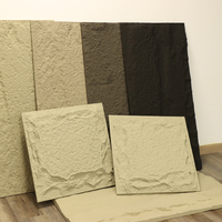 Panneau mural en pierre artificielle PU 3d pour décoration de chambre à coucher moderne