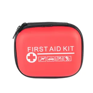 EVA hard case first aid survival kit with essential medical supplies for camping, traveling, outdoors