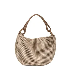 Japan New Design Straw Handbag Ready to ship Single Strap Paper Straw Summer Beach Bag