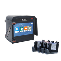 Codeur à jet d'encre manuel portable intelligent 100 mm avec écran tactile, encre à séchage rapide, impression de grands textes, logos, dates, codes QR sur carton, fûts, sacs, planches de bois