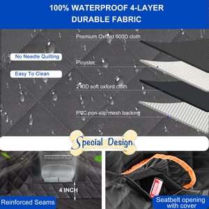 Hamaca para Perros para Coche con Diseño Impermeable y Plegable, Protector de Asiento Trasero para Mascotas - Product Image 3