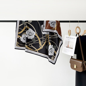 Women 90cm <b>Square</b> <b>Scarf</b> Digital Print Multifunctional Summer Headscarf - Product Image 2