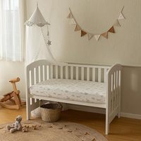 100% ensemble de draps de berceau en bambou biologique literie de bébé écologique couette matelassée tissée refroidissement doux