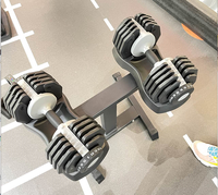 Système d'haltères réglables en acier Fitness personnalisé le moins cher en gros Ensembles d'haltères de gymnastique Haltères réglables